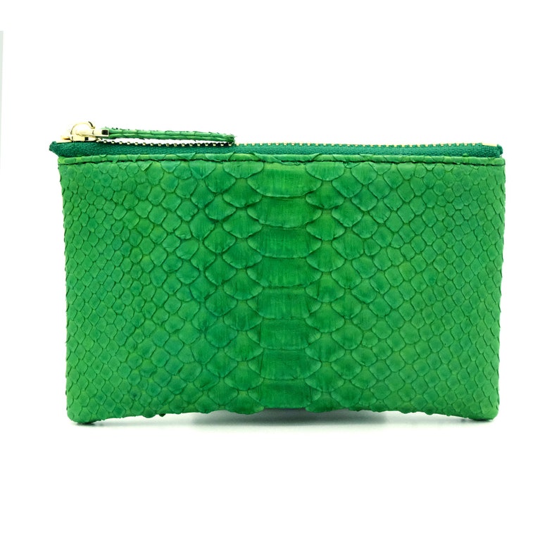 Bright Green Snakeskin Purse Small Leather Pouch Small - Etsy