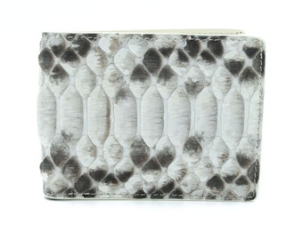 Mannen echte python lederen bifold portemonnee | snakeskin portemonnee | slanke portemonnee | natuurlijke python | minimalistische portemonnee