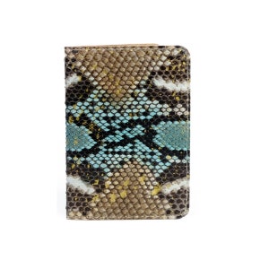 Capa para passaporte Tutti Frutti Python | Porta-passaporte | Estojo para passaporte | Capa para passaporte de couro | Carteira para passaporte | Presente de viagem