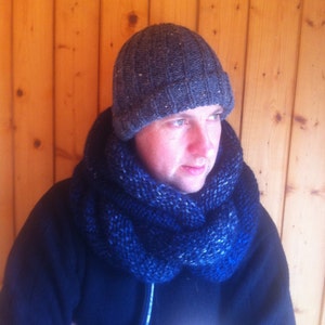 Hand Knitted Wool Blend Cosy Cowl image 1