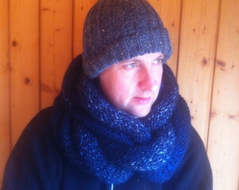 Hand Knitted Wool Blend Cosy Cowl