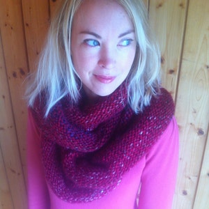 Hand Knitted Wool Blend Cosy Cowl image 3