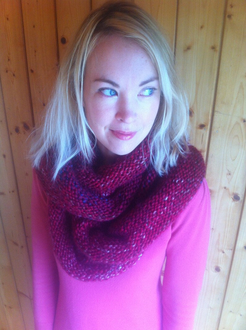 Hand Knitted Wool Blend Cosy Cowl image 3