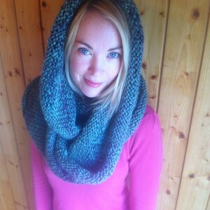 Hand Knitted Wool Blend Cosy Cowl image 2