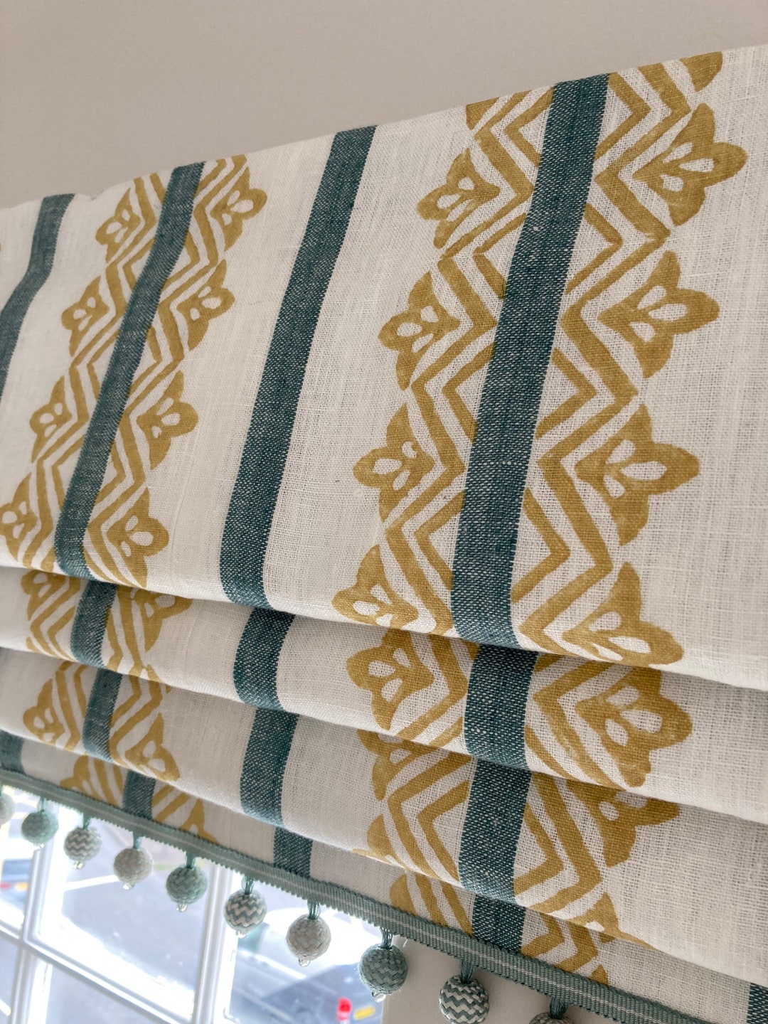 Nina Campbell Basholi Made to Measure Roman Blind Other Colours Etsy