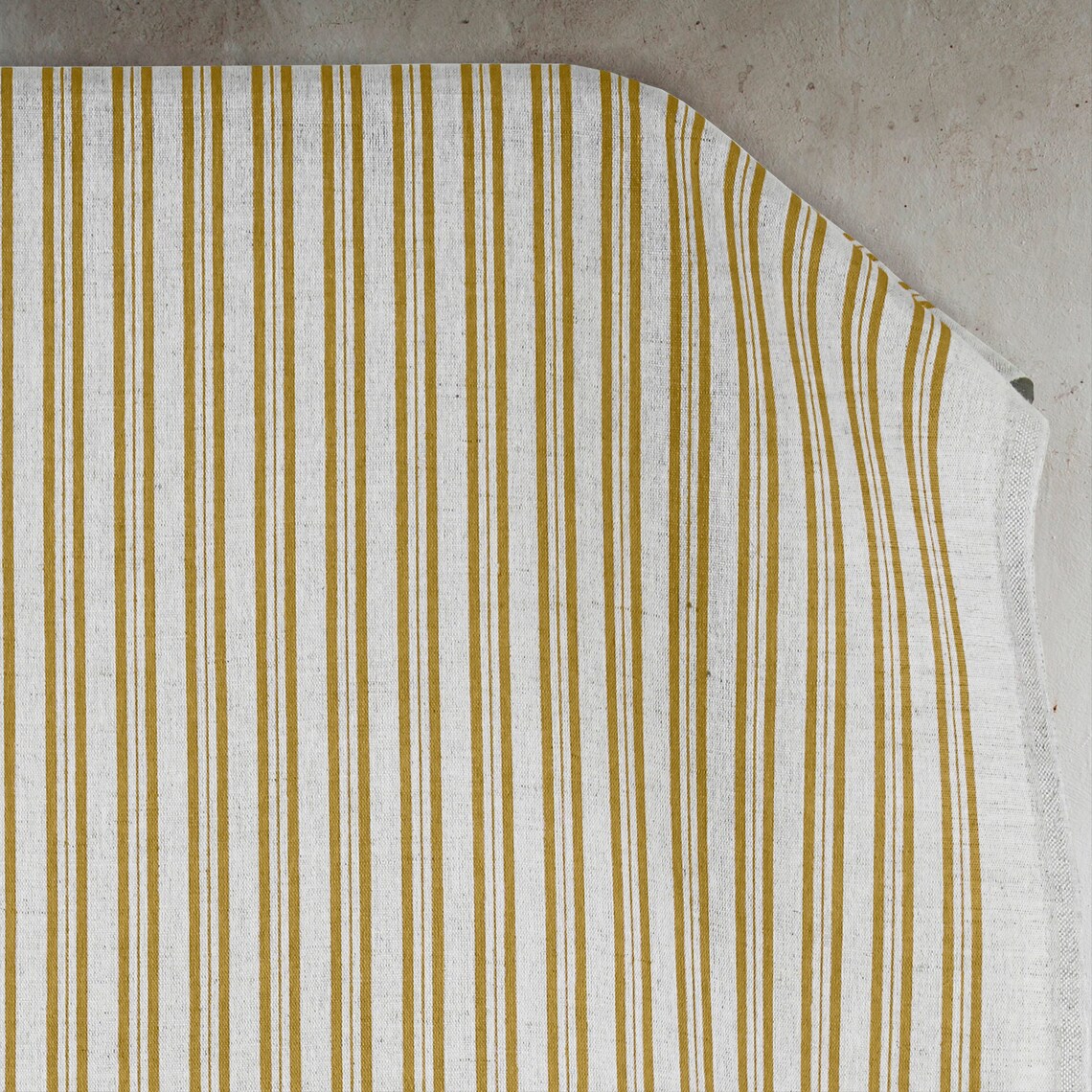 Ticking Fabric ELSA Mustard Curtain Fabric Striped Etsy UK