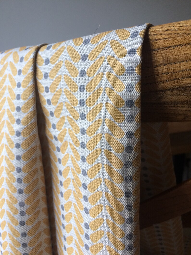 Curtains Made to Measure Mustard Grey Curtains Linen Etsy