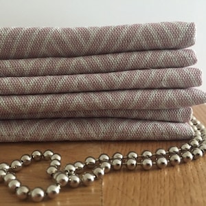Vanja Rose- made to measure roman blind - natural linen fabric