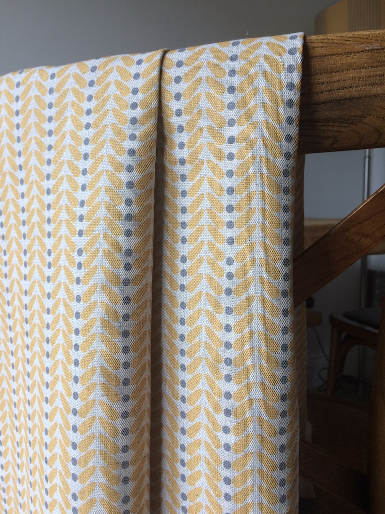 Scandi Wings mustard Linen Curtain Fabric English Fabric English Linen Scandi Modern image 5