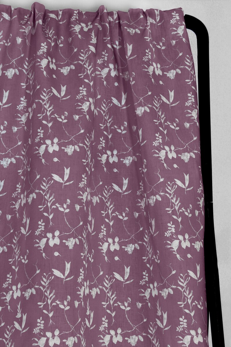 Flo FIG Linen Curtain Fabric English Fabric English Etsy UK