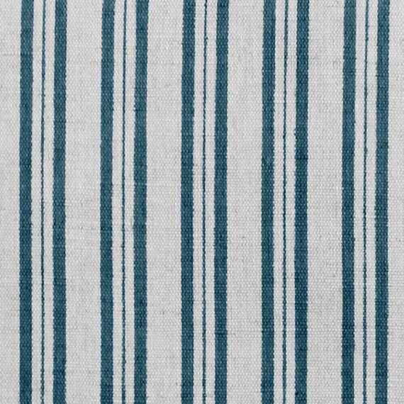 Ticking Fabric Elsa Teal Curtain Fabric Striped Fabric Etsy