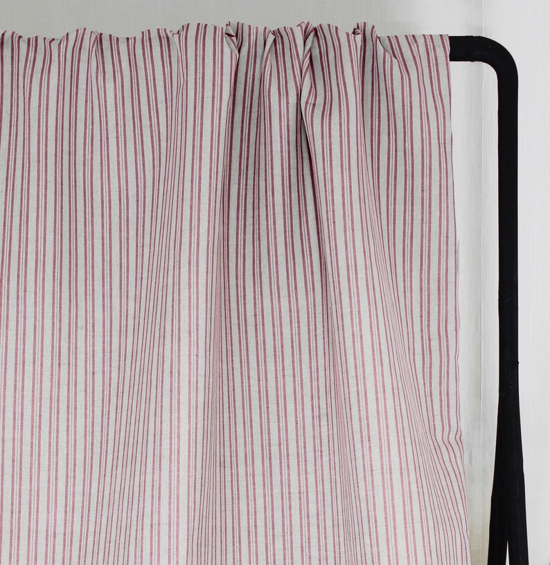 Ticking Fabric ELSA Pink Curtain Fabric Striped Fabric Etsy UK