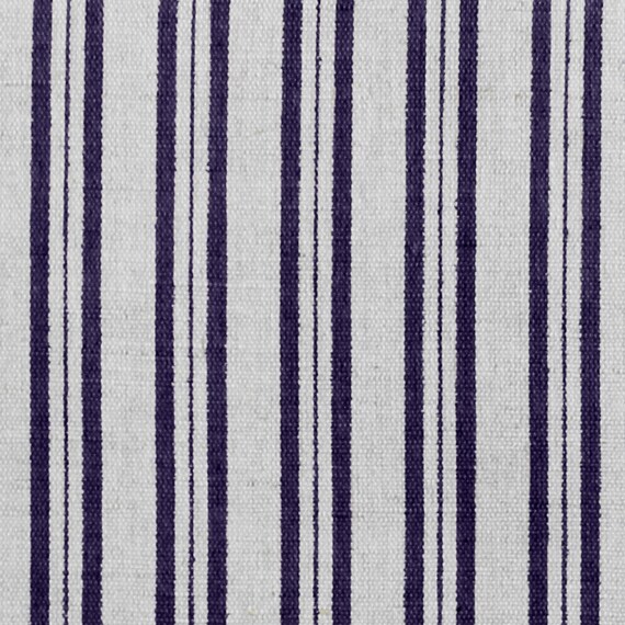 Ticking Fabric Elsa Aubergine Curtain Fabric Striped Etsy