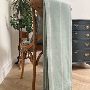 Tylko PRÓBKA - Zasłony szyte na miarę? Potrzebna jest tylko długość drążka i spadek, aby wycenić - Zasłony Duck Egg - Zasłony lniane - Lana Duck Egg