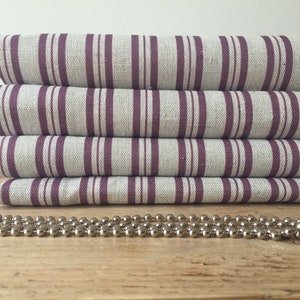 Elsa Grape - made to measure roman blind - Grape natural linen fabric