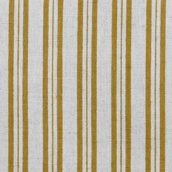 Ticking Fabric Elsa Mustard Curtain Fabric Striped Etsy