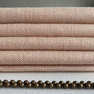 Blush pink heavy linen - Roman Blind made to measure - other colours.