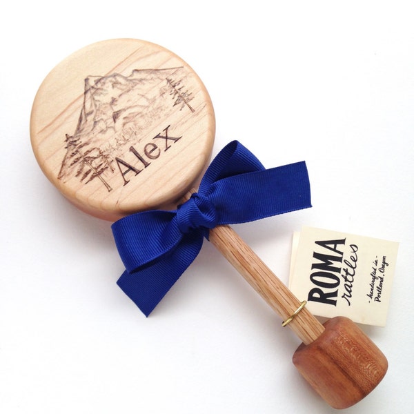 Wooden Rattle Etsy