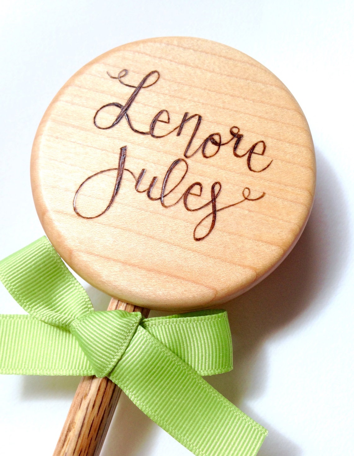 Personalized Baby's Name Gift Natural Wood Rattle Etsy Ireland