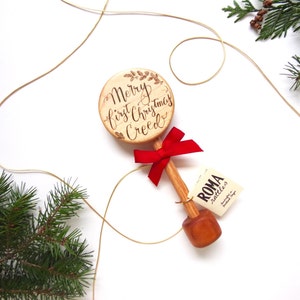 Personalized Baby's First Christmas Gift Keepsake Wooden image 3