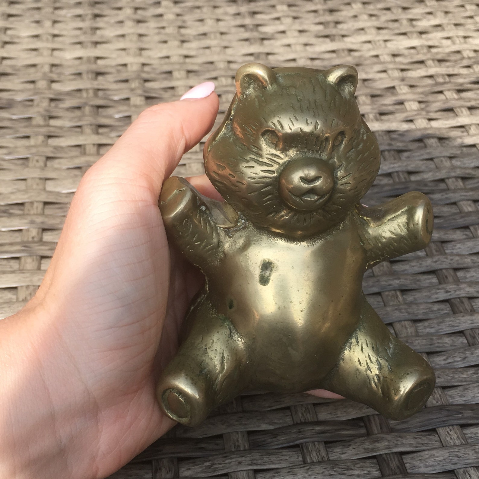 Vintage Brass Bear Figurine Brass Bear Figurine Vintage Etsy
