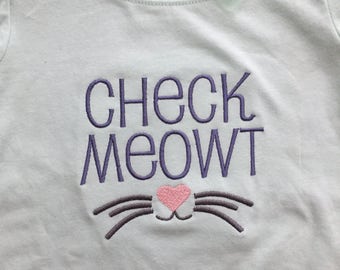 Check MEOWT Kitty - Embroidery File, Kids Designs, Check MEOWT Kitty, Digital Download