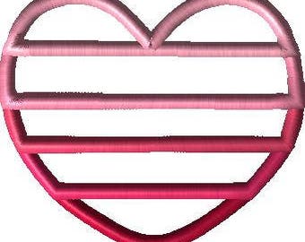 Ombre Heart, Applique - Embroidery File, Kids Designs, Ombre Heart, Digital Download
