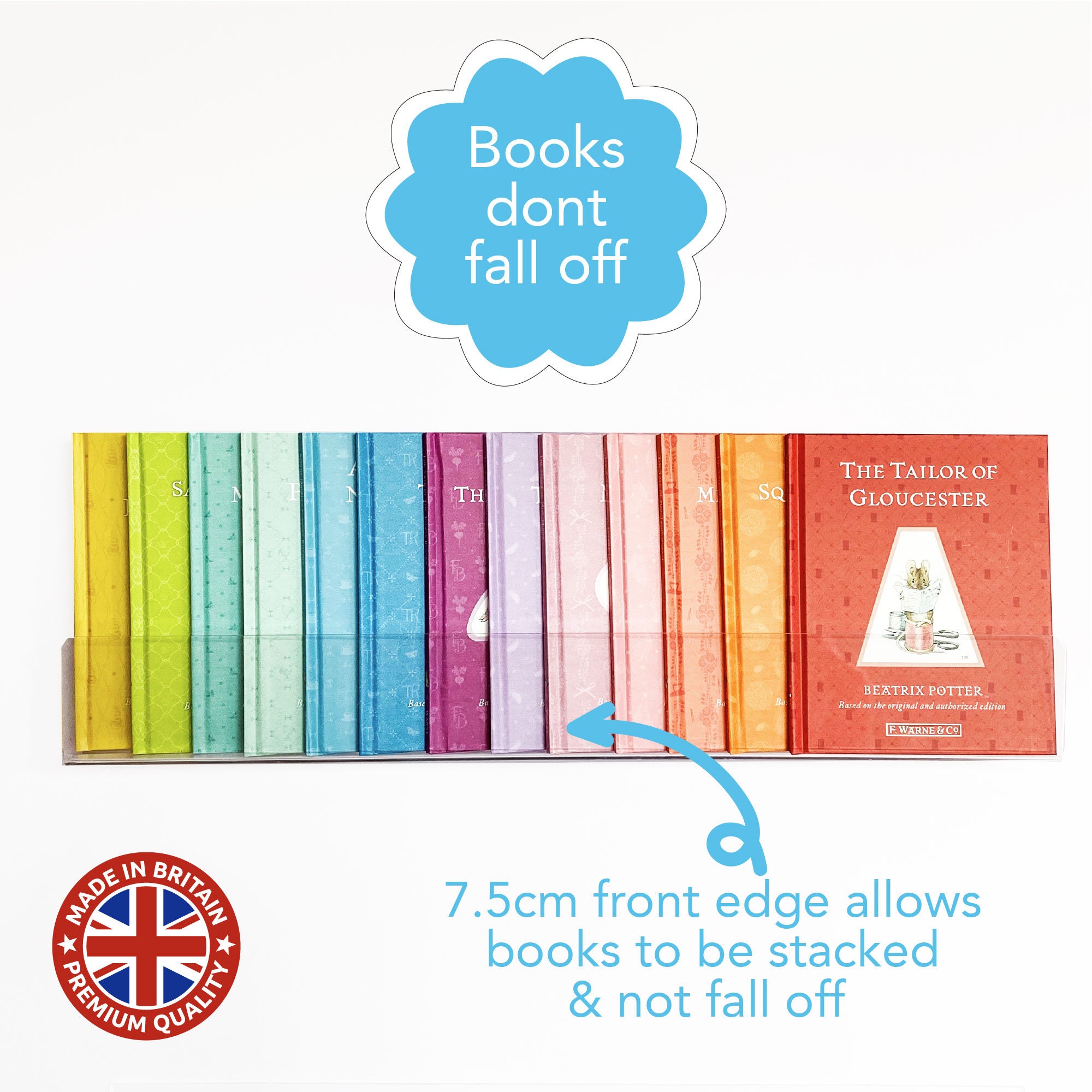 Acrylic Montessori Kids Clear Floating Bookshelves Etsy UK