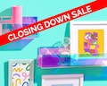 RAINBOW Acrylic Montessori Kids Iridescent Floating Bookshelves