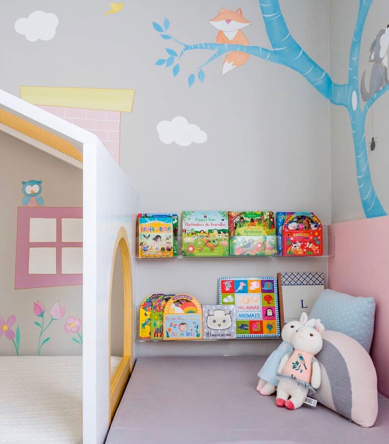 acrylic bookshelves nursery