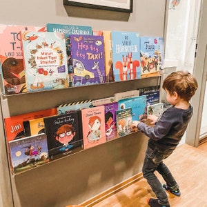 Acrylic Montessori Kids Clear Floating Bookshelves 4 Shelves