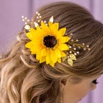 Sunflower Wedding Hair Piece Sunflower Hair Clip Sunflower Etsy