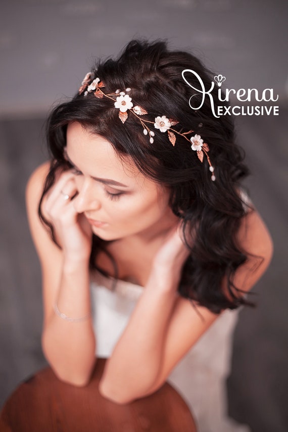 Wedding Headpiece With Crystals Wedding Hair Piece Bridal Hair Etsy