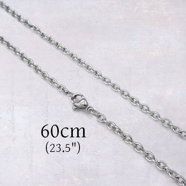5 x Stainless Steel Cable Chain Necklaces 4mm x 3mm Links