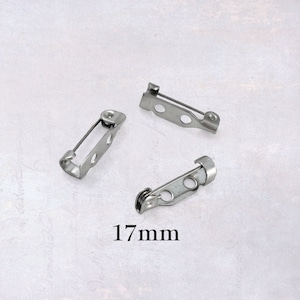 20 x Stainless Steel 17mm x 4.5mm Bar Brooch Pins Backs Backings