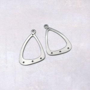 10 x Stainless Steel Rounded Triangle Chandelier Frame Connectors