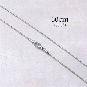 2 x Stainless Steel 1.2mm Snake Chain 60cm / 23.5&quot; Necklaces