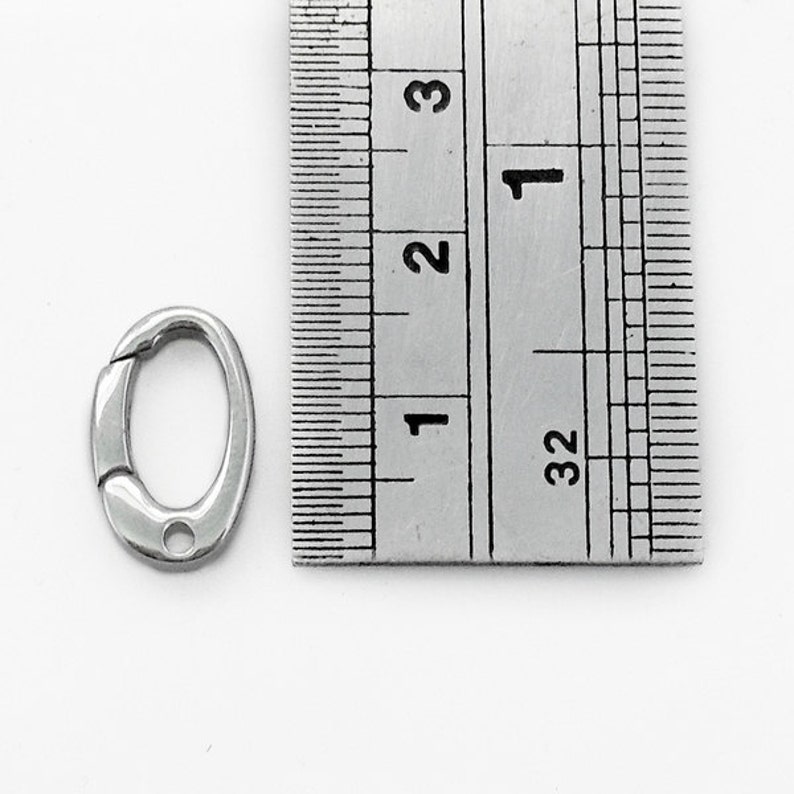 1 X Stainless Steel Oval Lobster Claw Parrot Spring Key Clasp Etsy