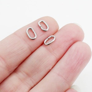 150 x Stainless Steel 8mm x 5mm Oval Jump Rings 18 Gauge 1.2mm Thick image 2