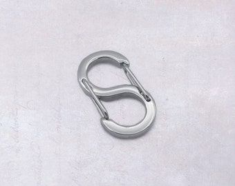 2 x Stainless Steel S-Shape Double Gate Snap Clasps