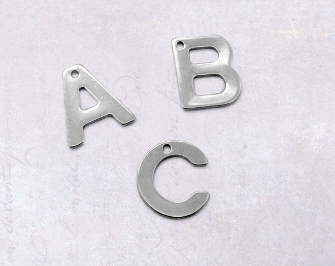 1 X Full Set Stainless Steel Alphabet Charms 26 Piece Etsy