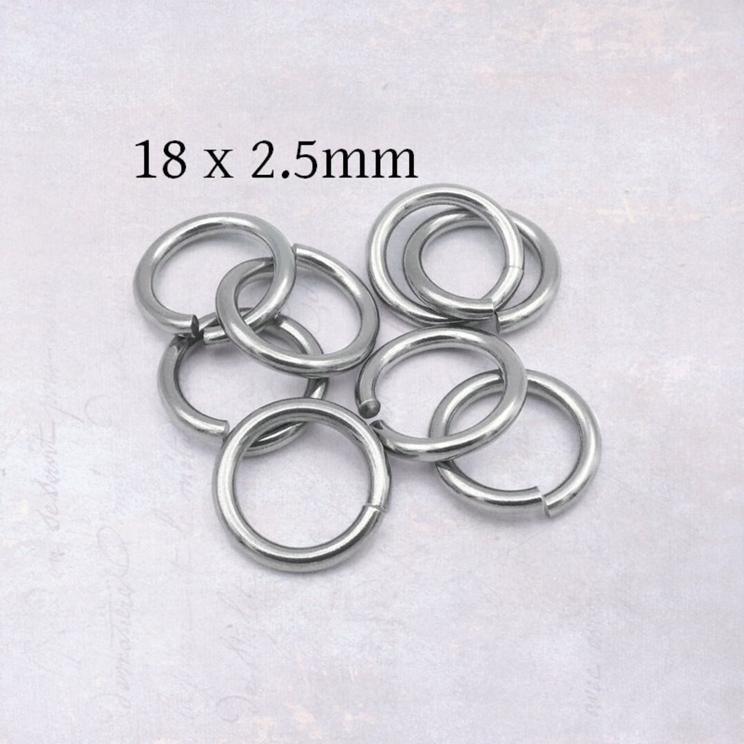 50pcs wholesale 2*18mm 2*20mm quality stainless steel Jump Rings