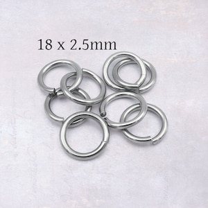 STAINLESS STEEL EXTRA LARGE JUMP RINGS 12mm 14mm 16mm 18mm 20mm 22mm 25mm  30mm