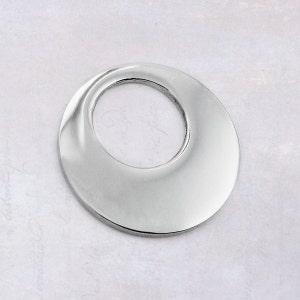 3 x A-Grade 28mm Stainless Steel Off-Set Blank Washer Donut Pendants 2mm Thick