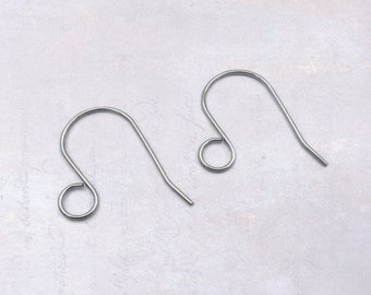 10 x Pairs Stainless Steel Large Loop Earring Hooks 316 Surgical Grade Earwires