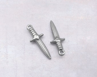 5 Stainless Steel Dagger Pendants
