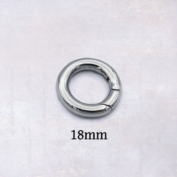 1 x 316L Stainless Steel 18mm Round Donut Clasp
