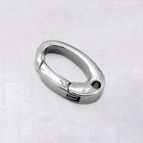 1 X Stainless Steel Oval Lobster Claw Parrot Spring Key Clasp Etsy