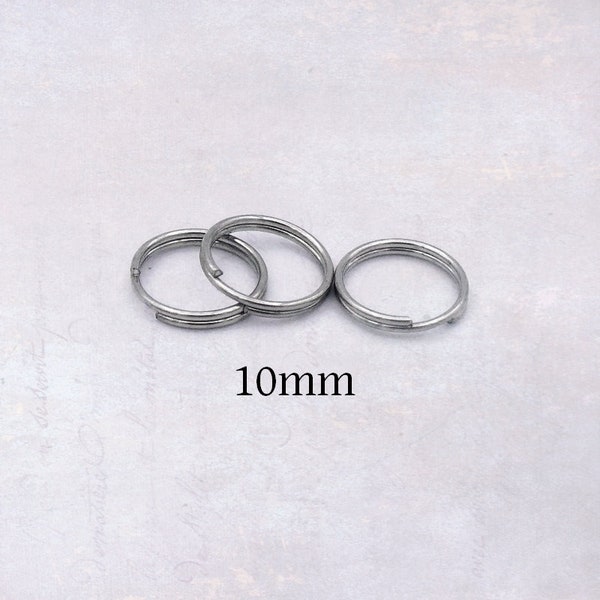 200 x Stainless Steel 10mm Split Rings - Double Loop Jump Rings