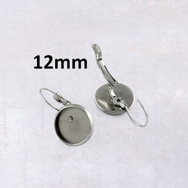 Leverback earring settings sale